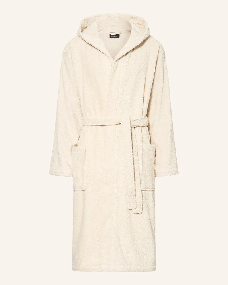 Cawö Unisex-Bademantel mit Kapuze Weiss