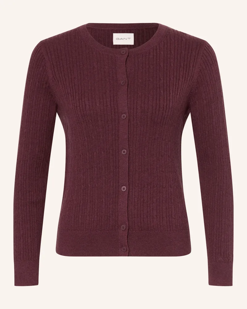 Gant Strickjacke rot Dunkelrot