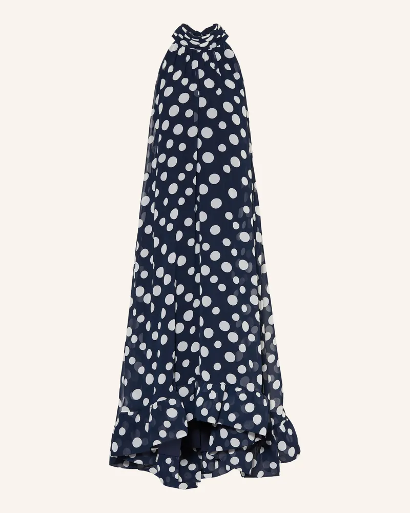 Apart Abendkleid mit Rüschen Dunkelblau