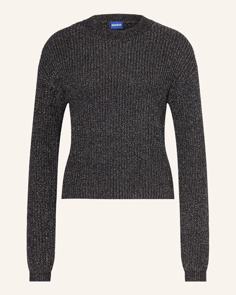 HUGO BOSS Pullover Slookiya Mit Glitzergarn schwarz Schwarz