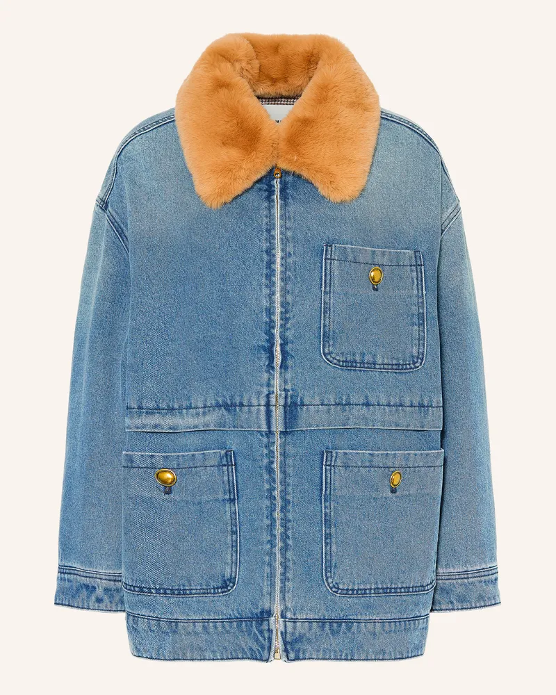 Sandro Jeansjacke Mit Abnehmbarem Kunstfell blau 4785