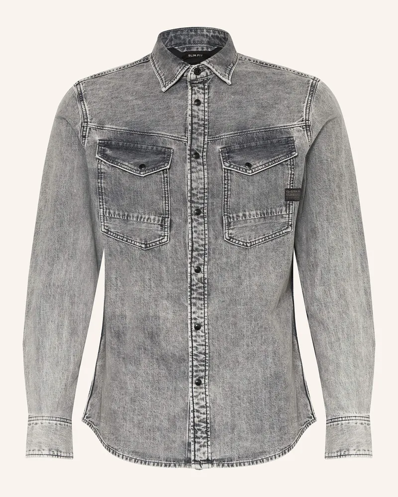 G-STAR RAW Overshirt in Jeansoptik Grau