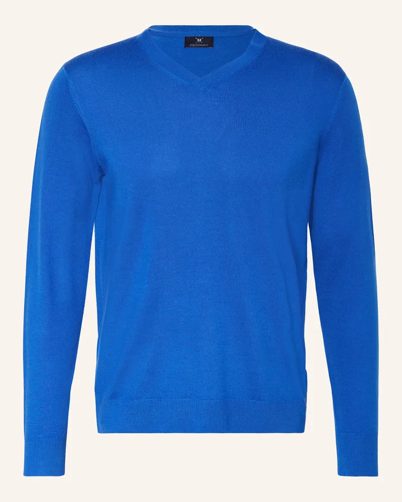 Strokesman's Pullover aus Merinowolle Blau