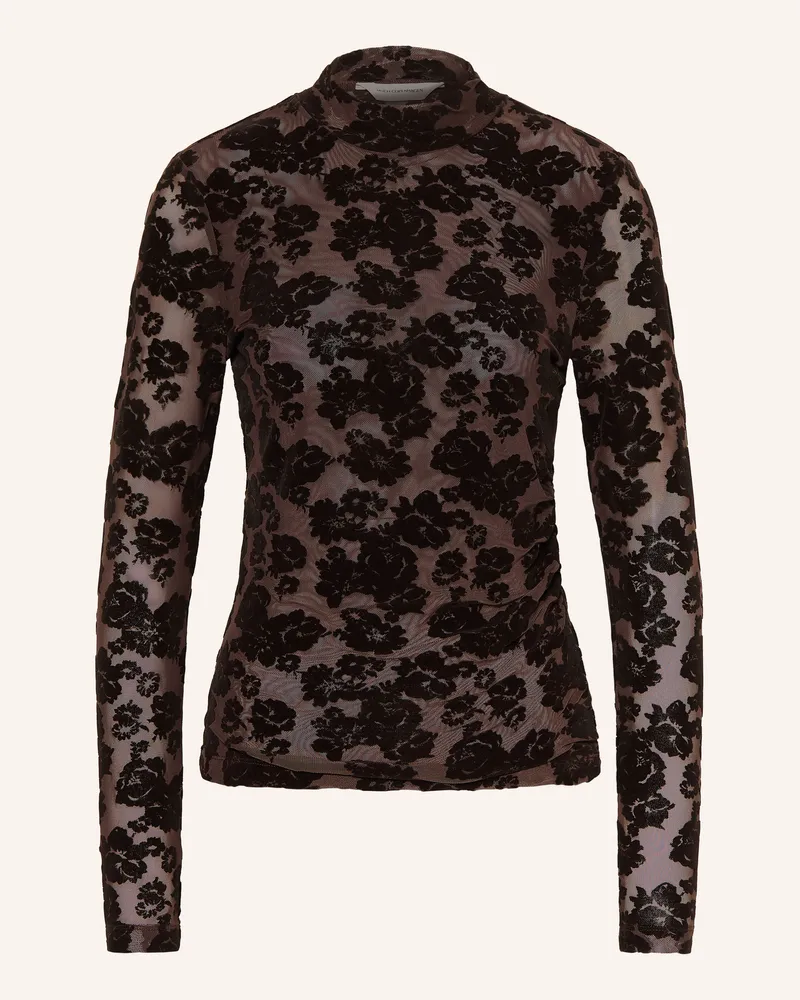 MOSS COPENHAGEN Longsleeve Mschisa Illenora Aus Mesh schwarz Schwarz