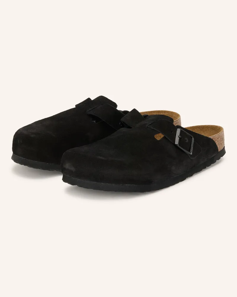 Birkenstock Pantoletten Boston schwarz Schwarz