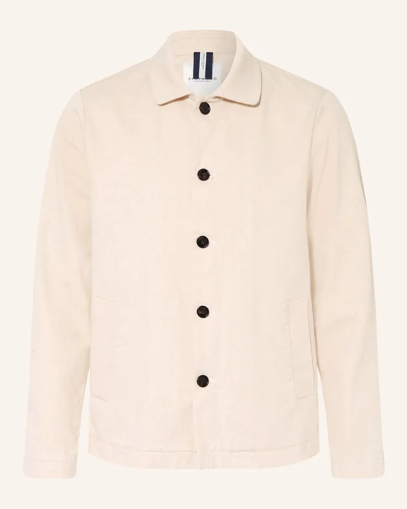 Profuomo Jeans-Overshirt weiss Ecru