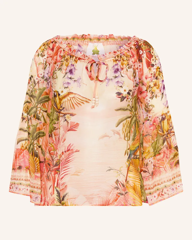 Princess goes Hollywood Off-Shoulder-Bluse Aus Seide rot Rosé