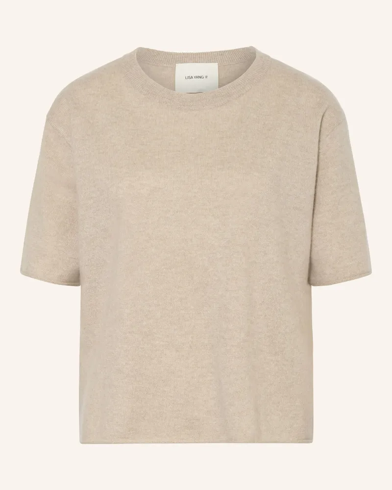 Lisa Yang Strickshirt Cila Aus Cashmere beige Hellbraun