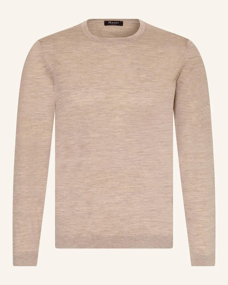 Maerz Pullover aus Merinowolle Hellbraun
