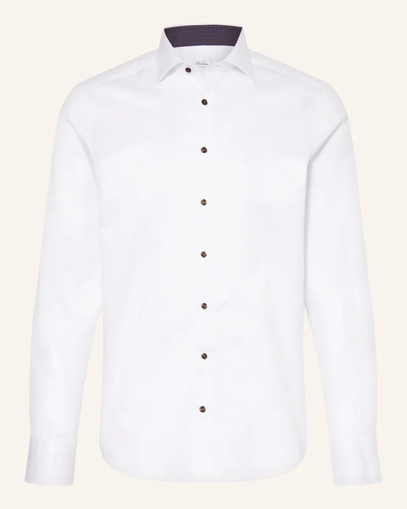 Stenströms Hemd Slim Fit weiss Weiss