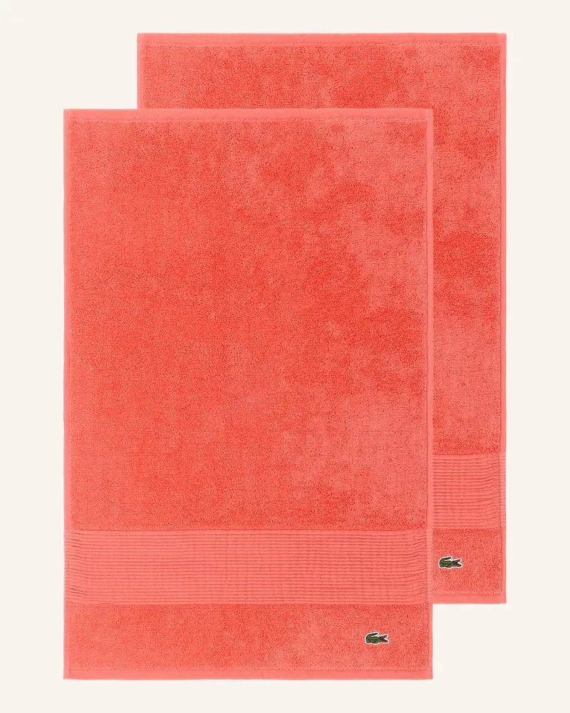 Lacoste Gästetuch 2er Set LLECROCO Orange