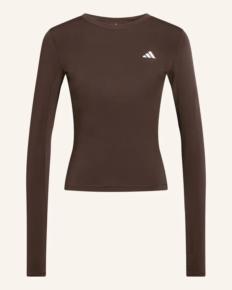 adidas Longsleeve Power Essentials braun Dunkelbraun