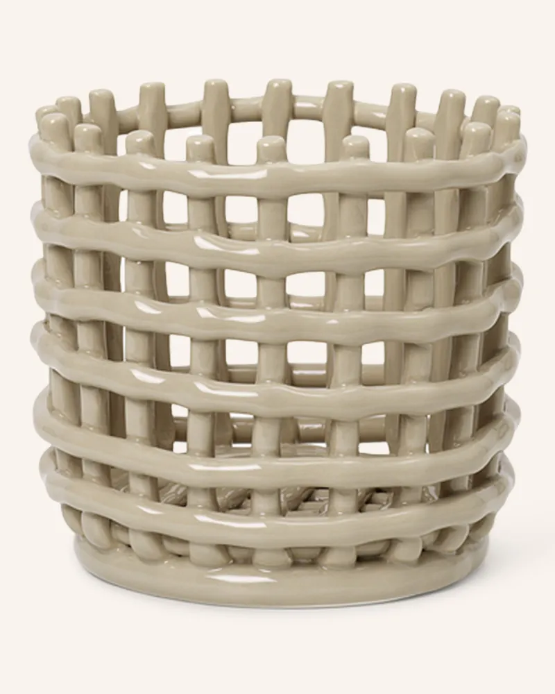 ferm LIVING Korb Ceramic beige Beige