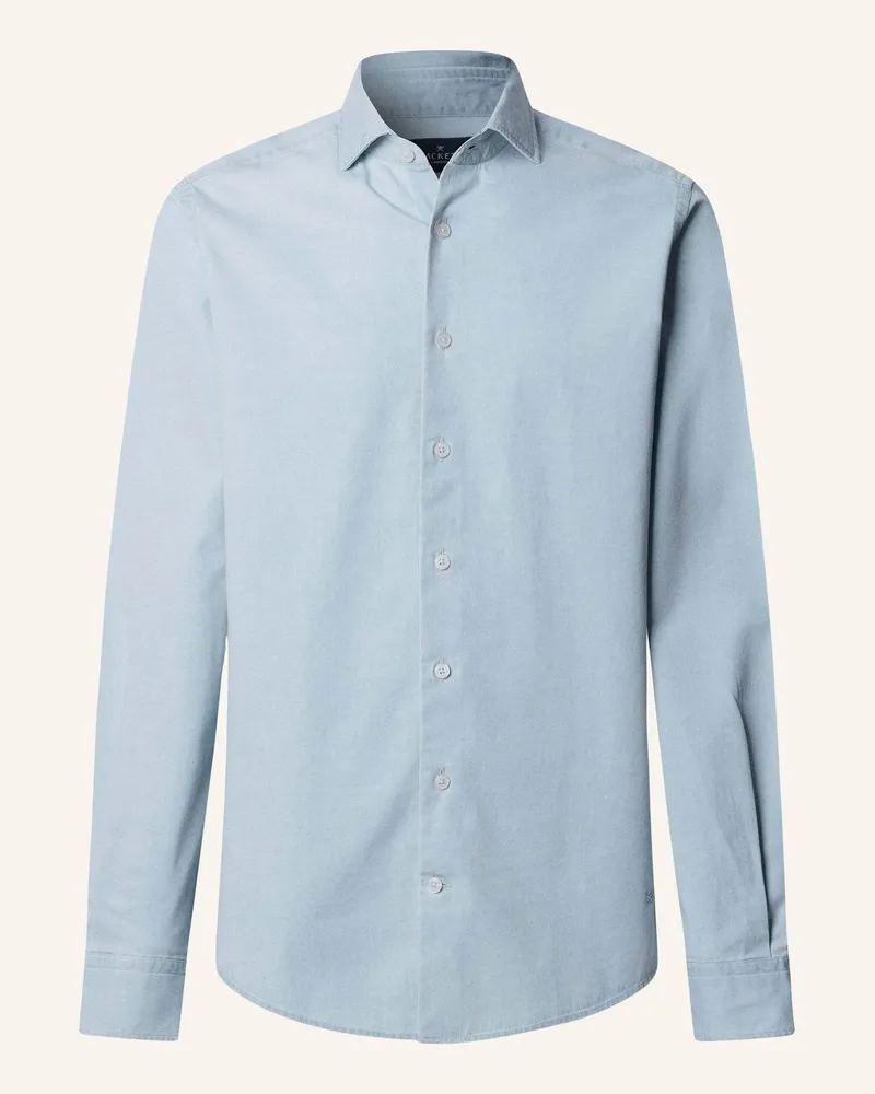 Hackett Freizeithemd Light Wash Denim blau Dunkelblau