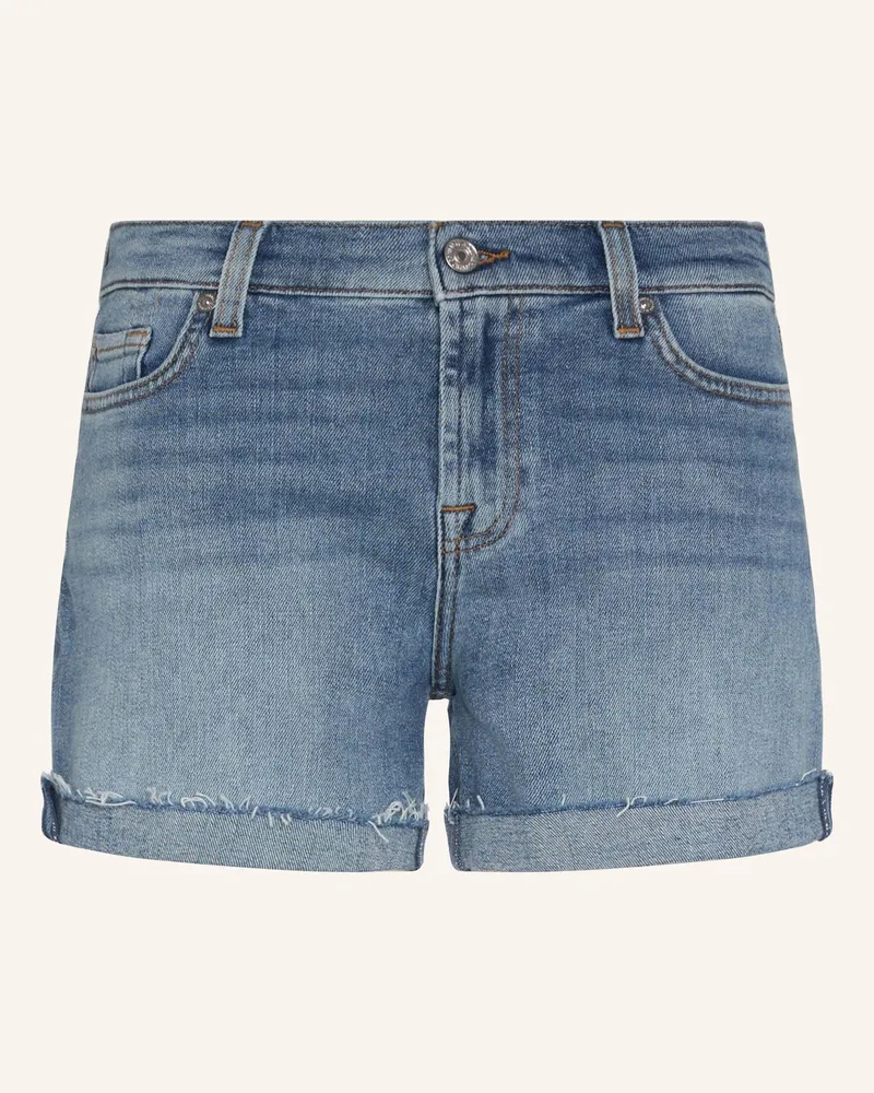 7 for all mankind Jeansshorts MID ROLL SHORTS Blau