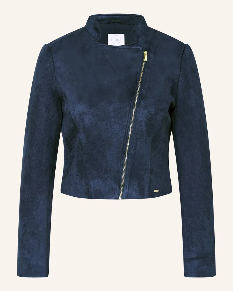 Betty Barclay Cropped-Jacke in Lederoptik Dunkelblau