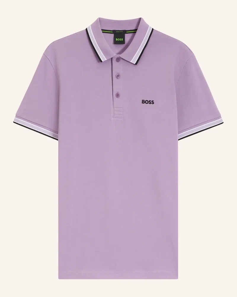 HUGO BOSS Piqué-Poloshirt Paddy Curved Regular Fit lila Helllila