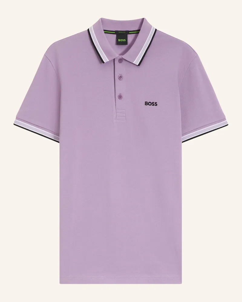 HUGO BOSS Piqué-Poloshirt Paddy Curved Regular Fit lila Helllila