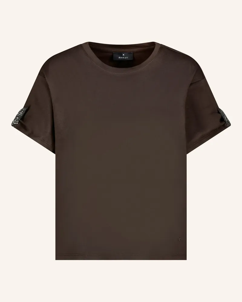 monari T-Shirt Mit Schmucksteinen braun Dunkelbraun