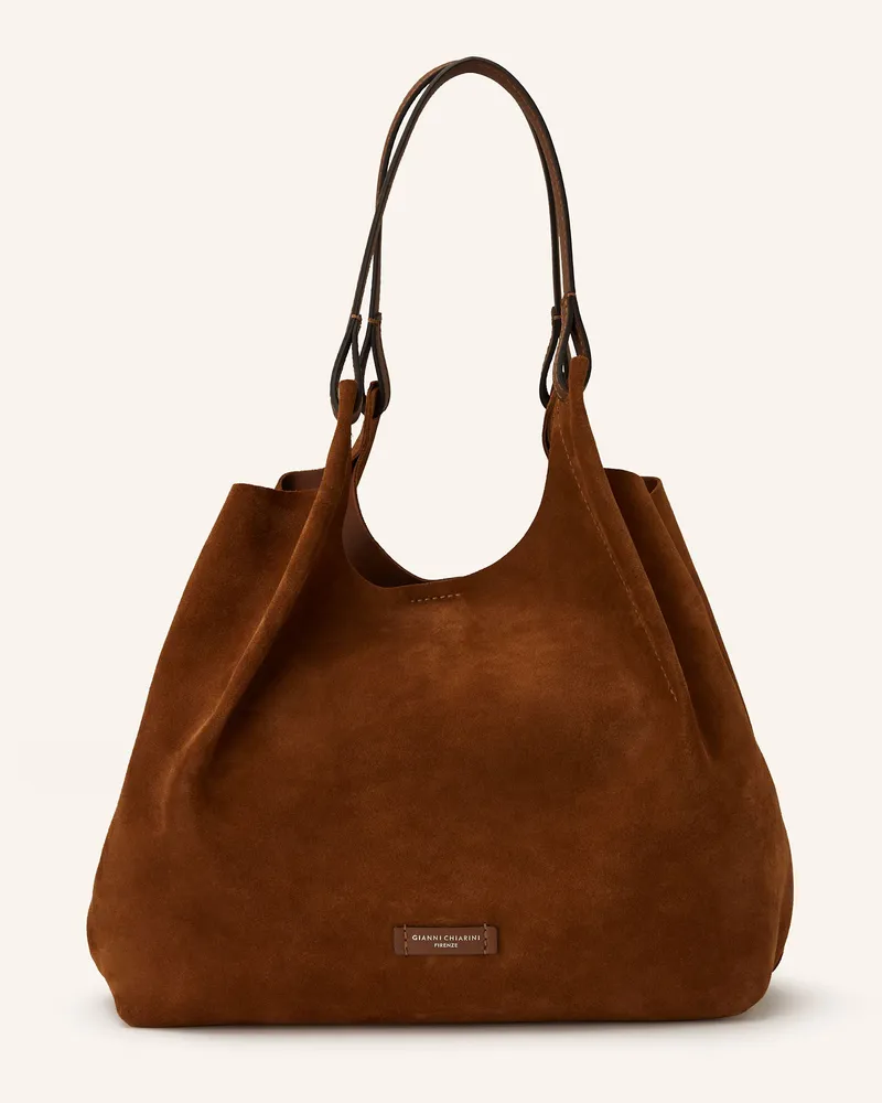 Gianni Chiarini Hobo-Bag DUA XL mit Pouch Cognac