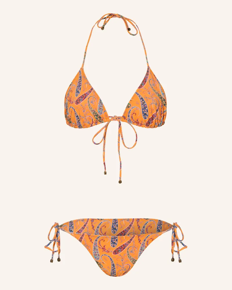 Etro Triangel-Bikini orange Orange