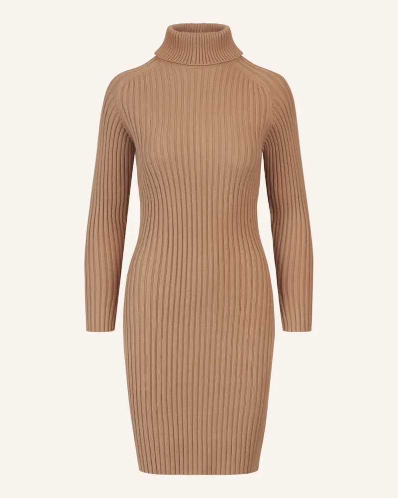 Apart Rippenstrickkleid Camel