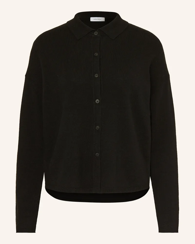 Darling Harbour Strickbluse mit Cashmere Schwarz