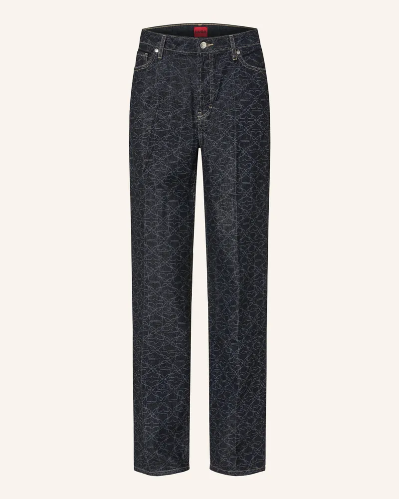 HUGO BOSS Wide Leg Jeans blau 410