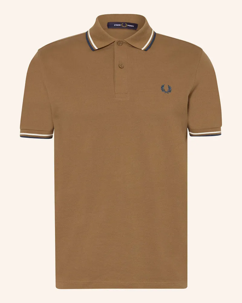 Fred Perry Piqué-Poloshirt Cognac