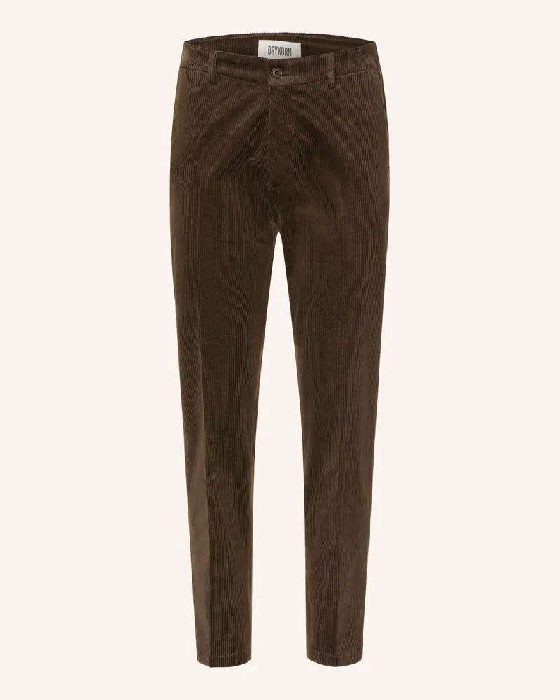 Drykorn Cordchino Ajend Slim Fit braun Dunkelbraun