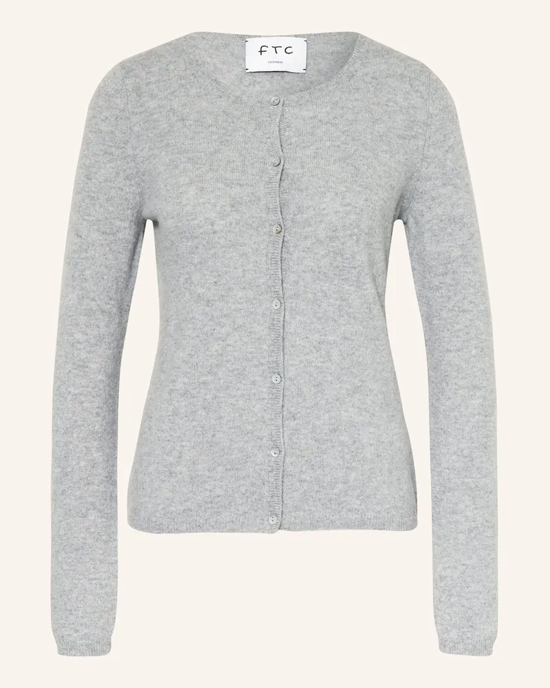 FTC Cashmere Strickjacke aus Cashmere Grau