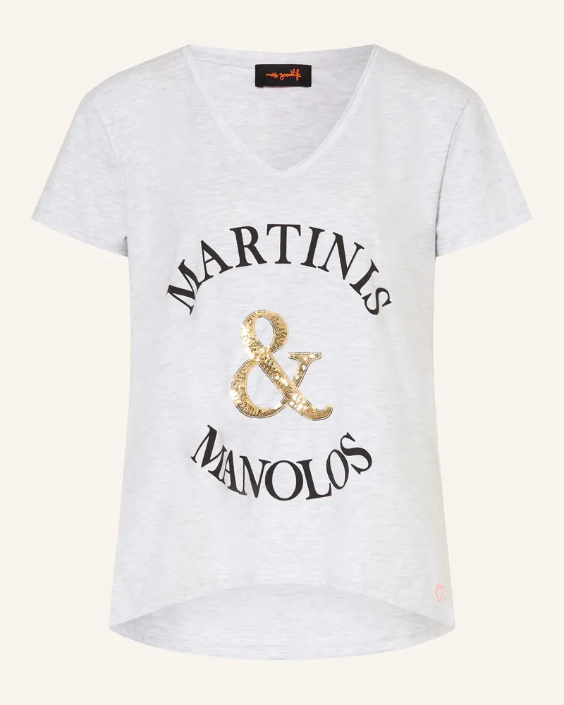Miss Goodlife T-Shirt Mit Pailletten grau Hellgrau