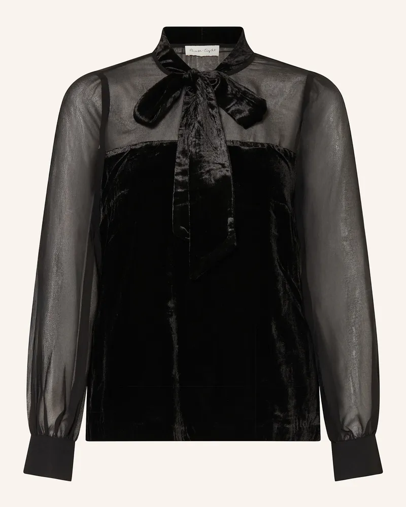 Phase Eight Schluppenbluse RAYE im Materialmix Schwarz
