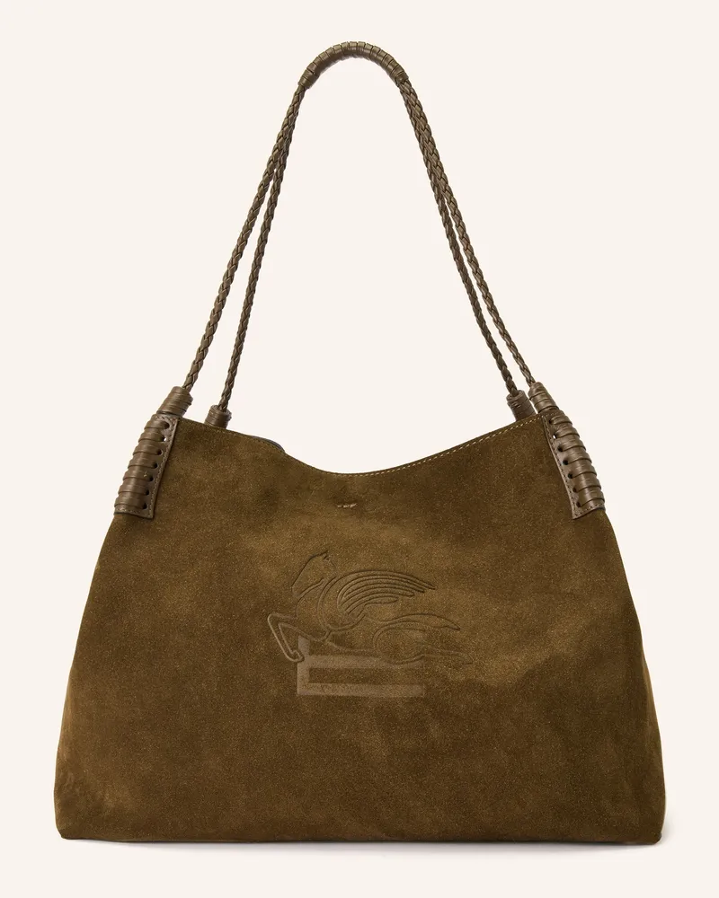 Etro Schultertasche Libra Mit Pouch braun Khaki