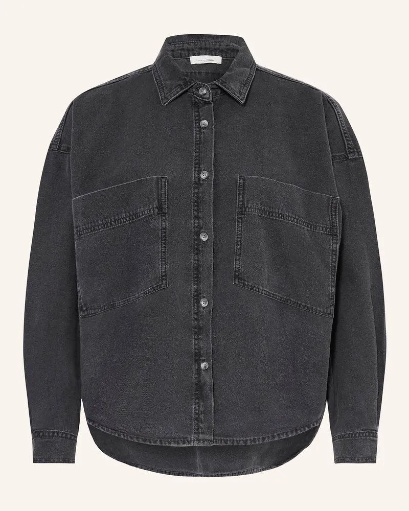 American Vintage Jeansbluse Jazy schwarz Schwarz