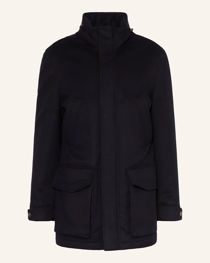 Brunello Cucinelli Cashmere-Parka blau Dunkelblau
