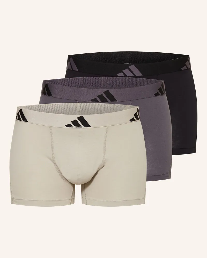 adidas 3er-Pack Boxershorts ACTIVE FLEX COTTON Schwarz