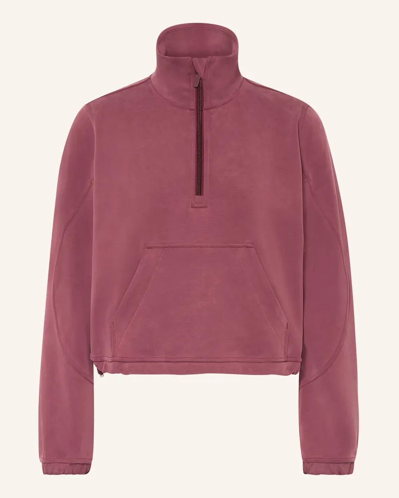 LULULEMON Sweat-Troyer BRUSHED SOFTSTREME Dunkelrot