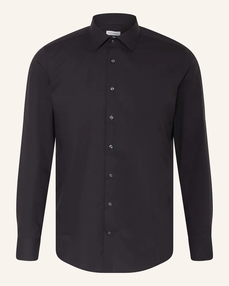 Seidensticker Business Hemd Slim Fit Schwarz