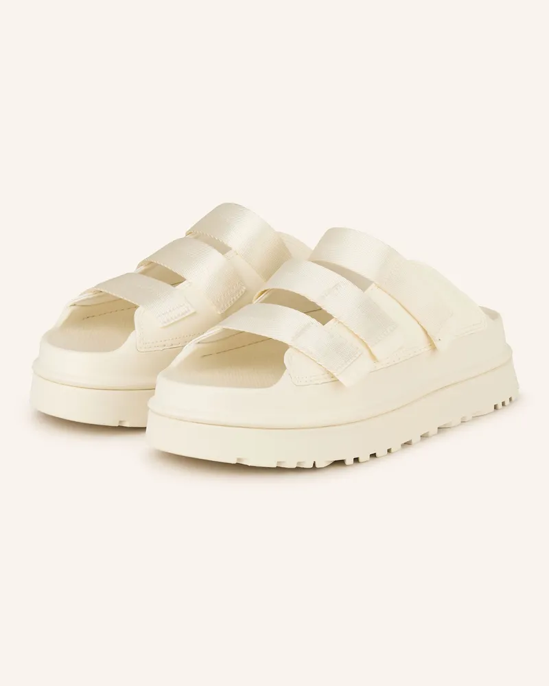 UGG Plateau-Pantoletten Goldenglow weiss Ecru