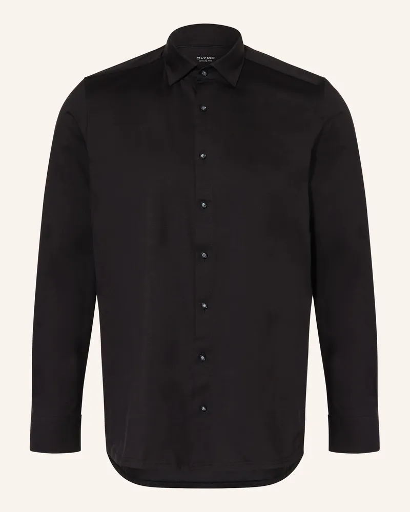 Olymp Jerseyhemd Level Five 24/Seven Body Fit schwarz Schwarz