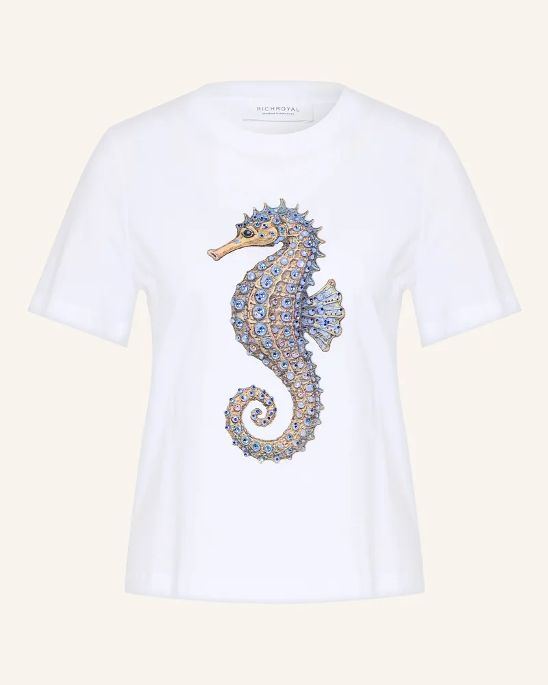 Rich&Royal T-Shirt Mit Schmucksteinen weiss Weiss