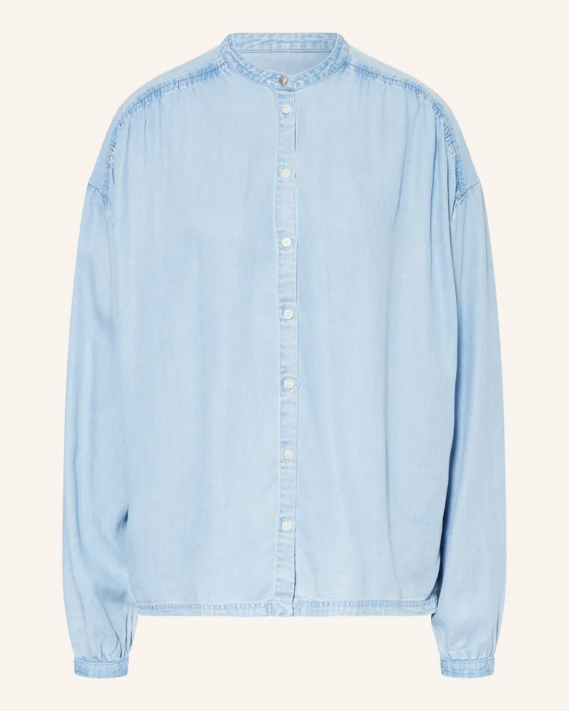 HUGO BOSS Bluse BIZZAN in Jeansoptik Hellblau