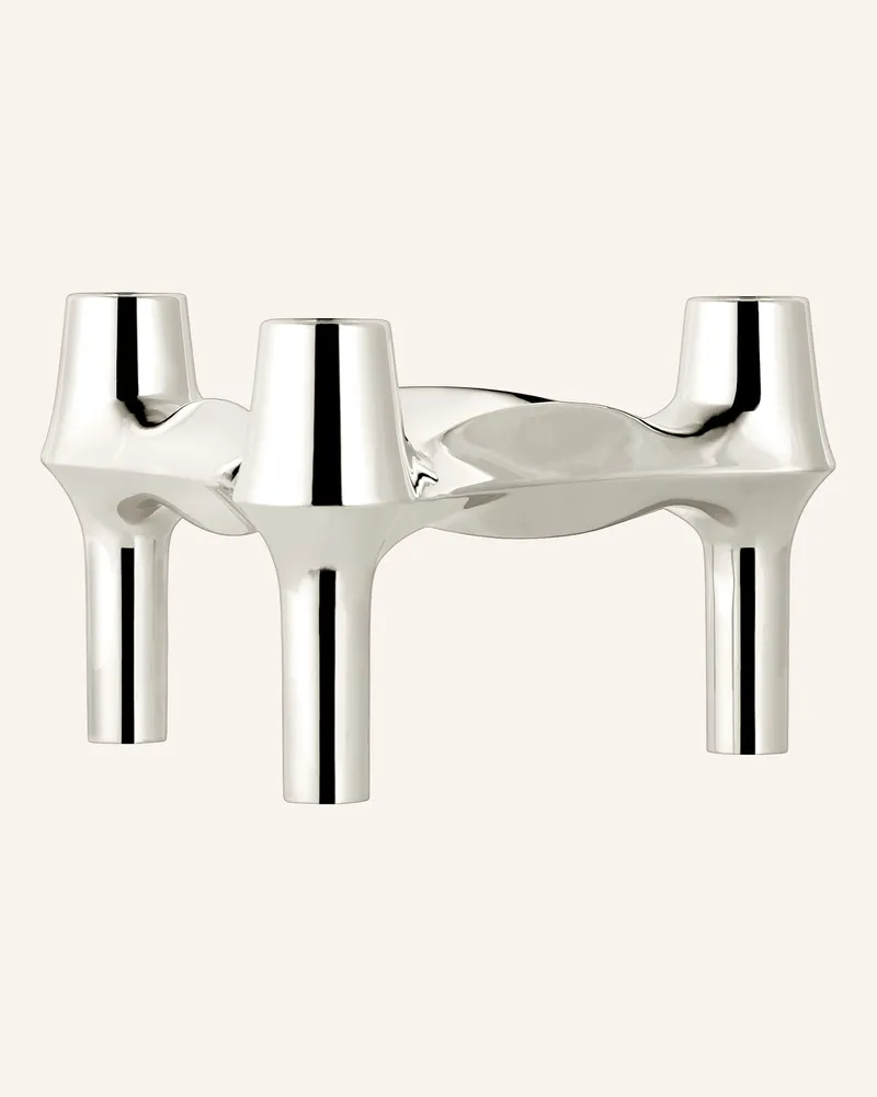 STOFF Nagel Kerzenhalter Silber