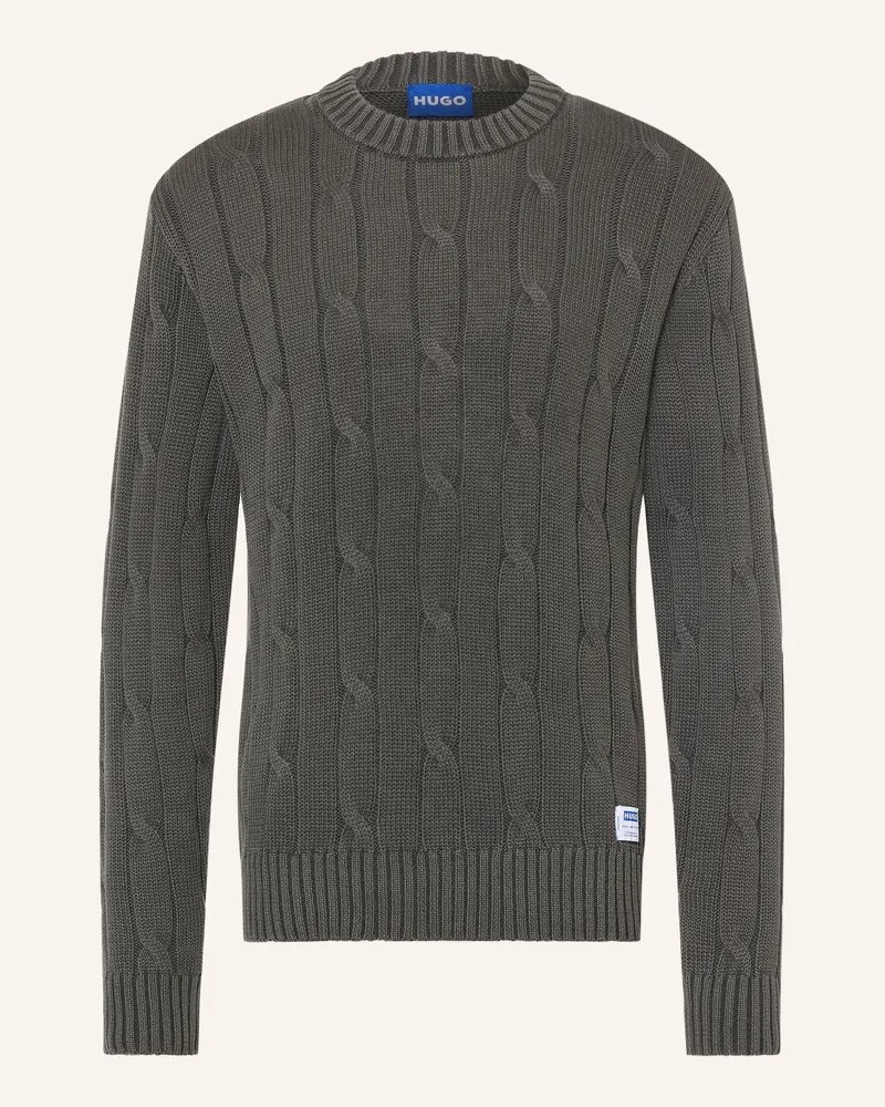 HUGO BOSS Pullover Scably schwarz Dunkelgrau