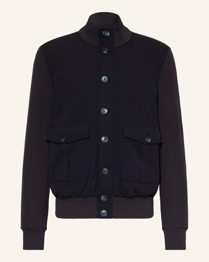 Herno Blouson Im Materialmix blau Dunkelblau