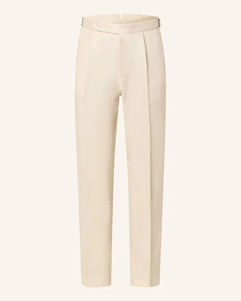 HUGO BOSS Leinen-Chino Perino Tapered Fit beige Beige