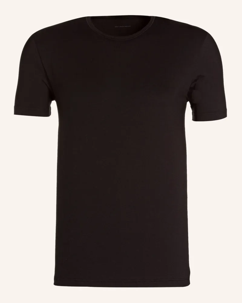 Mey Schlafshirt Serie Dry Cotton schwarz Schwarz