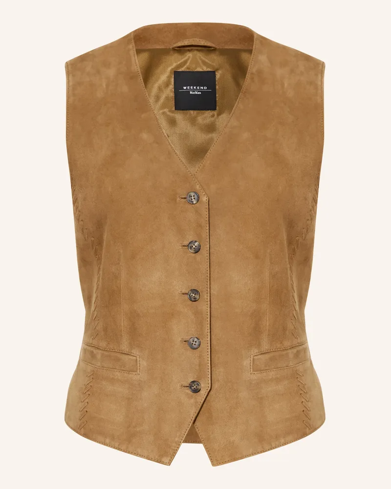 Max Mara Lederweste Vetusta braun Cognac