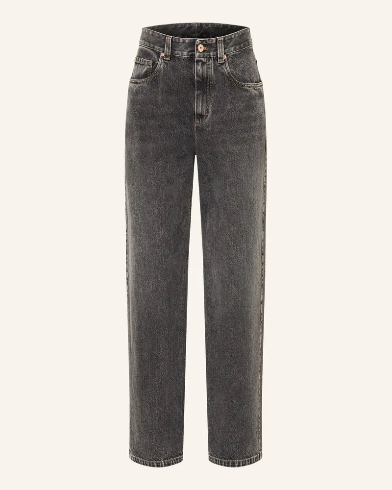 Brunello Cucinelli Straight Jeans grau C9827